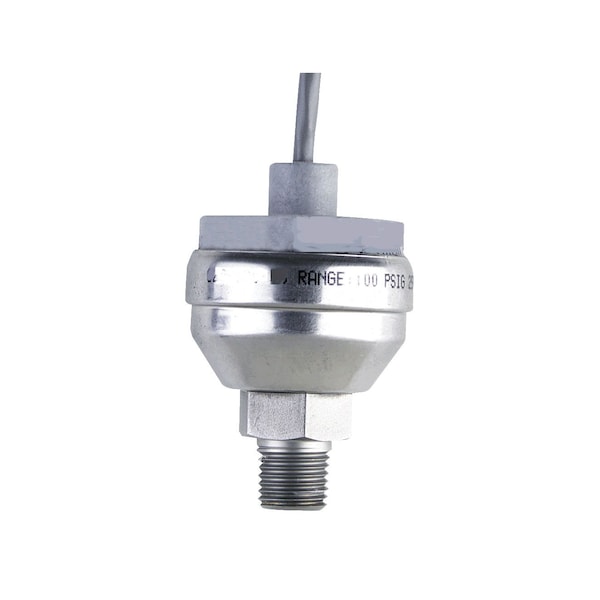 Pressure transmitter, range -14.7 to 100 psig.